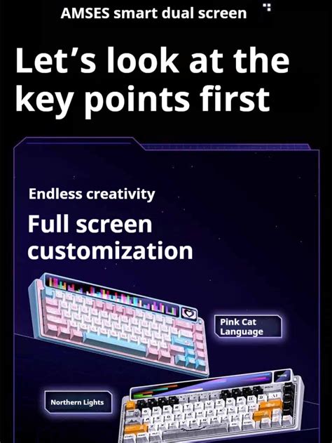 Leobog Amg Three Mode Smart Screen Customized Mechanical Keyboard Gasket Structure Hot Plug