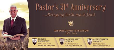 Pastor Anniversary Banner Template – Harvest on Behance