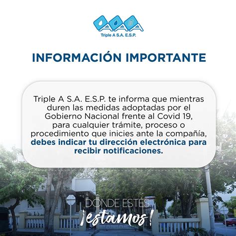 Triple A S A E S P On Twitter Estimado Usuario Para Notificaciones