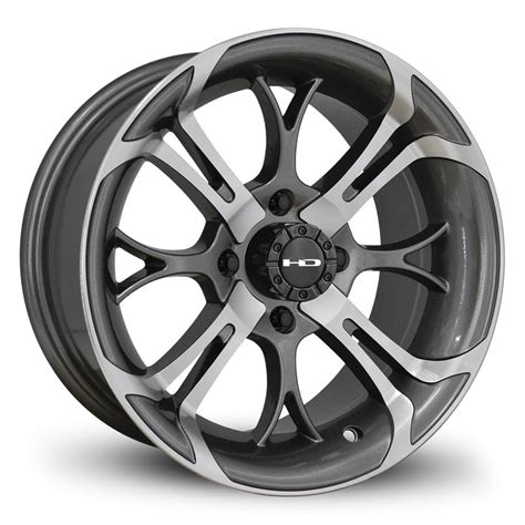 HD WHEELS SPINOUT Wheels Gloss Gunmetal With Machined Face Rims