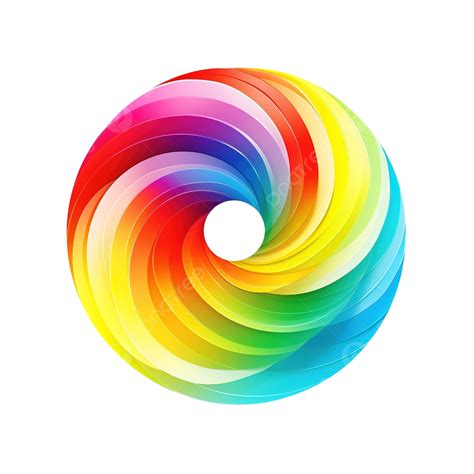 Rainbow Circle Swirl Background Element Ai Generated Rainbow Circle