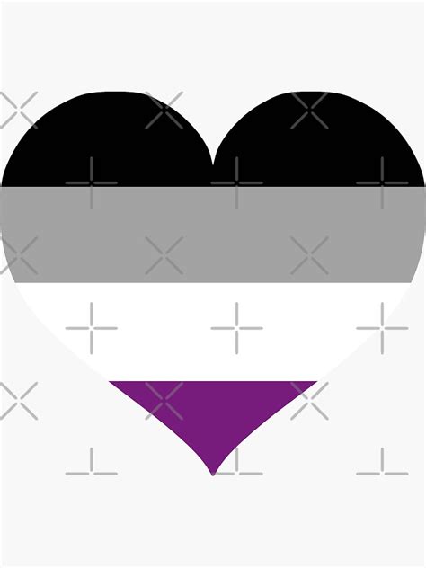 Asexual Pride Heart Sticker For Sale By Rainbowwisteria Redbubble