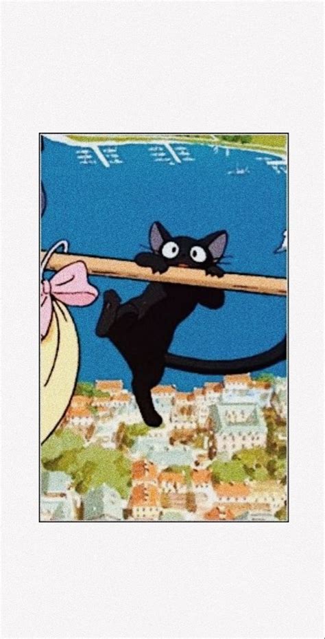 Kikis Delivery Service Jiji Studio Ghibli Cats Wallpaper