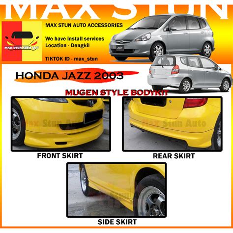 Honda Jazz St Gen Mugen Full Set Bodykit Mg Bumper Skirt Lip