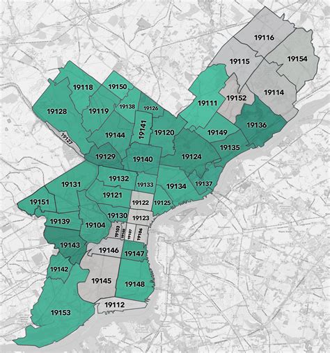 Philadelphia Zip Code Map - Jesus Week