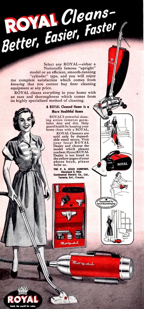 Royal Vacuum Cleaner Ad 1948 Advertising History Vintage