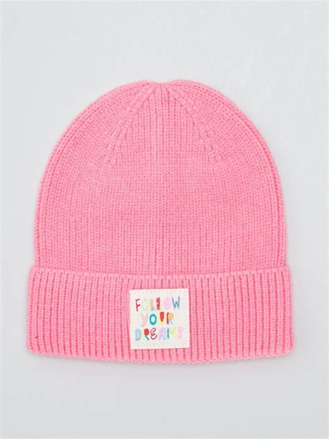 Gorro Em Malha Rosa Kiabi