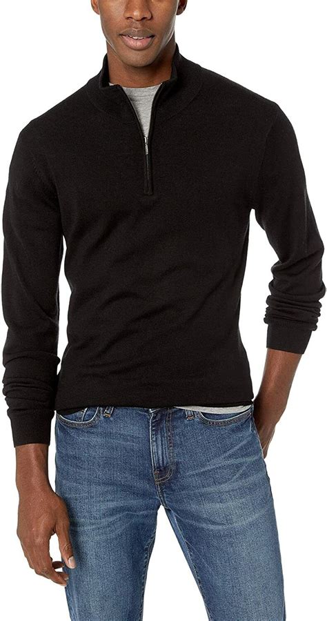 Goodthreads Men S Lightweight Merino Wool Quarter Zip Sweater EBay