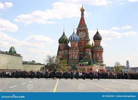 Guards Parade On Red Square Stock Photo Image Of Russia Clouds 5266228
