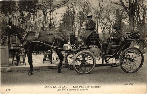 Paris Les Femmes Cocher Mme Moser Transport Cartorum