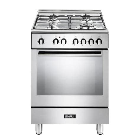 Fusion 60cm 4 Burner Gas Cooker With Electric Oven P Stainless Steel