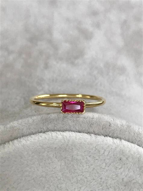 14k Gold Rings For Women Tiny Promise Gold Rings For Her 14k Etsy
