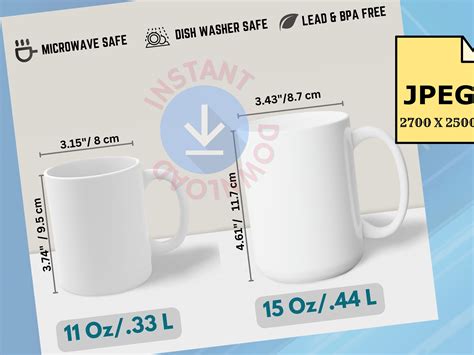 Mug Size Chart Oz And Oz Mockup Printify Ceramic Mug Mock Up Size