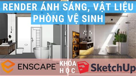 Enscape Hướng dẫn Render vật liệu ánh sáng cho phòng vệ sinh YouTube