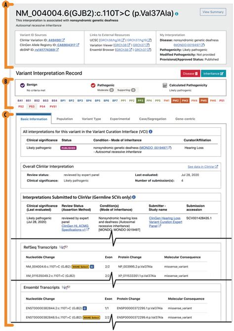 Clingen Variant Curation Interface A Variant Classification Platform