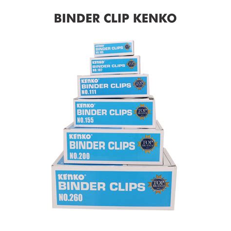 Jual Binder Clips Kenko Penjepit Kertas Hitam Ukuran 105 107 111 155