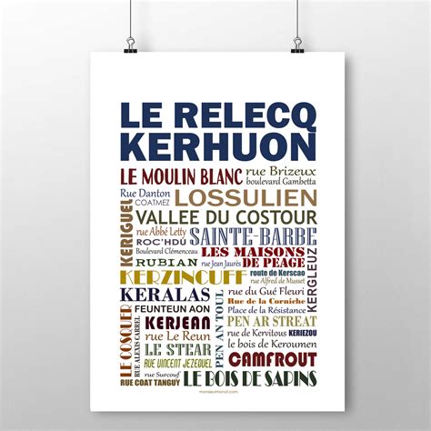 AFFICHE LE RELECQ KERHUON LES QUARTIERS TOUTES LES AFFICHES