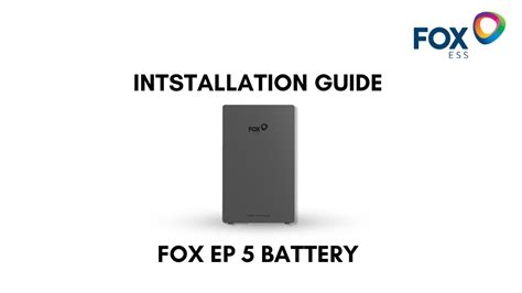 Fox ESS EP5 Battery Installation Guide YouTube