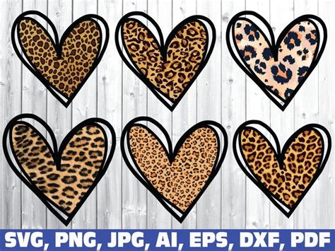 Leopard Heart Png Leopard Heart Svg Cheetah Heart Svg Heart Svg