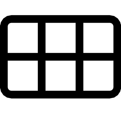 Grid 3x2 Vector SVG Icon - SVG Repo