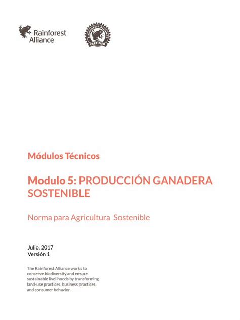 Pdf Modulo Producci N Ganadera Sostenible Un Sistema De