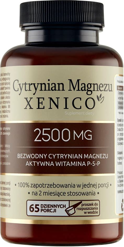 Preparat Medycyny Naturalnej Xenico Cytrynian Magnezu Proszek G