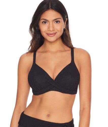 Fantasie Black Ottawa Underwire Plunge Bikini Swim Top Us G Uk F