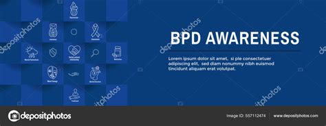 Bpd Borderline Personality Disorder Icon Set Web Header Background