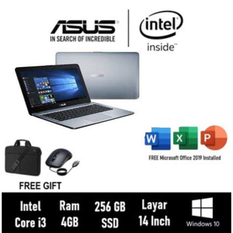 Laptop Asus X441u Intel Core I3 Ram 4gbhdd 1tbssd 256gb Free Mouse Lazada Indonesia