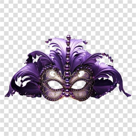 Elegant Purple Masquerade Mask Premium Ai Generated Psd