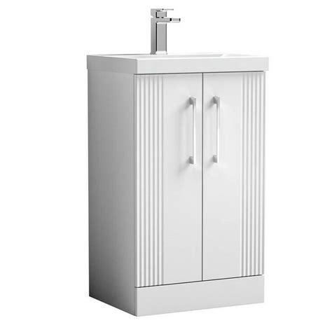 Nuie Deco White Mm Floor Standing Door Vanity Unit Westside