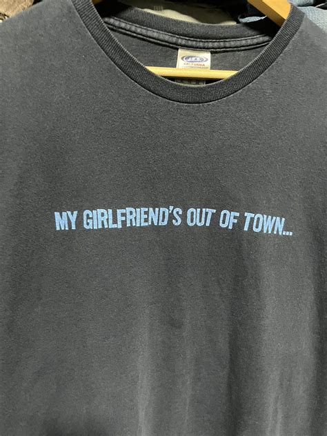 Vintage Crazy Y2k My Girlfriends Out Of Town Sex Pornstar Humor Tee