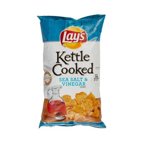 Lay S 8 Oz Kettle Cooked Sea Salt Vinegar Flavored Potato Chips By