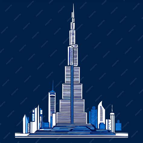 Premium Vector Burj Khalifa Vector Illustration Doodle