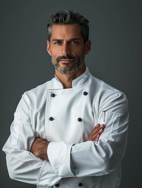 A Chef With His Arms Crossed Premium Ai Generated Image