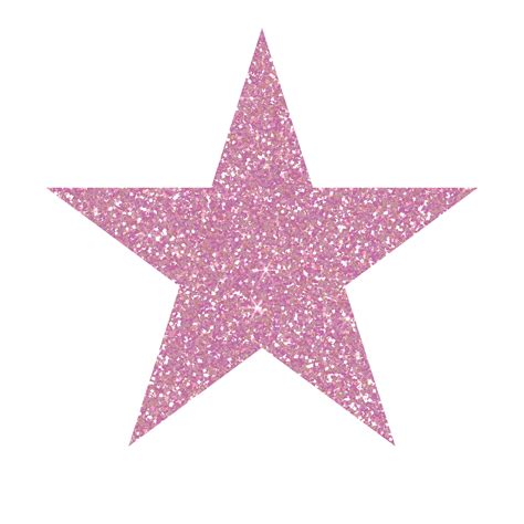 Pink star glitter on transparent backgroud. Design for decorating ...