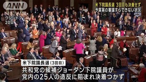 「米の地位著しく損なう」米議会下院で議長決める投票3回目も決着せず 2023年10月21日掲載 ライブドアニュース