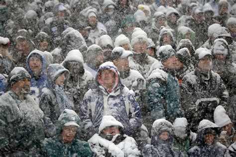 Nfl Players Plow Through Snowy Football Fields Time