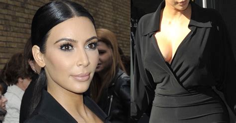 Kim Kardashian S Center Parted Low Ponytail And Bikini Selfie