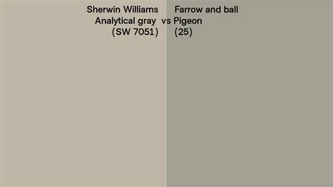 Sherwin Williams Analytical Gray Sw 7051 Vs Farrow And Ball Pigeon