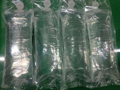 250ml 500ml 1000ml Medical Intravenous Normal Saline Solution Iv Disposable Non Pvc Film