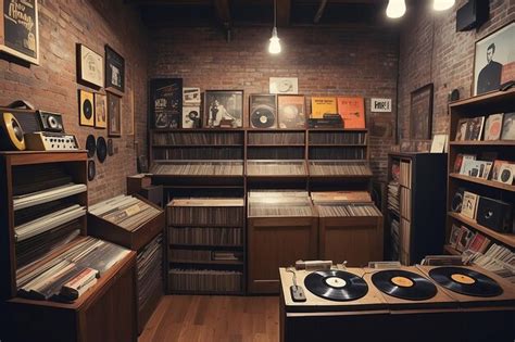 Premium Photo Retro Record Store Studio Nostalgic Vibes For Music Photos