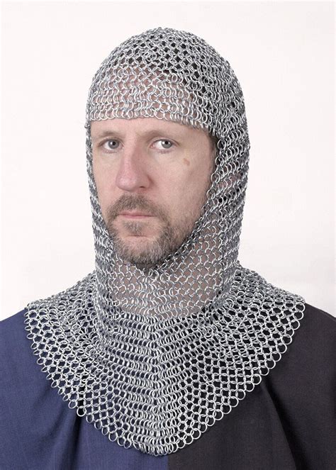 Medieval Chainmail Coif Knights Chain Mail Hood Chainmail Clothing Larp