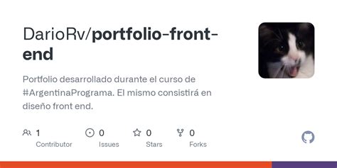 GitHub DarioRv Portfolio Front End Portfolio Desarrollado Durante El