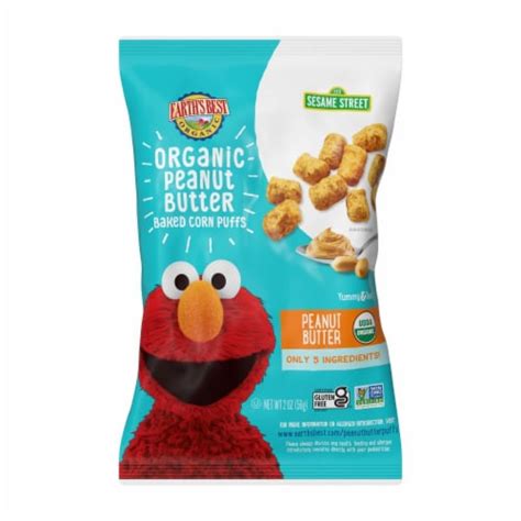 Earth S Best Organic Sesame Street Peanut Butter Puffs Baby Snack 2 0