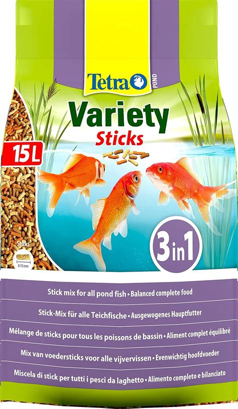 Tetra Pond Variety Sticks Fischfutter Mischung Bestehend Aus Drei