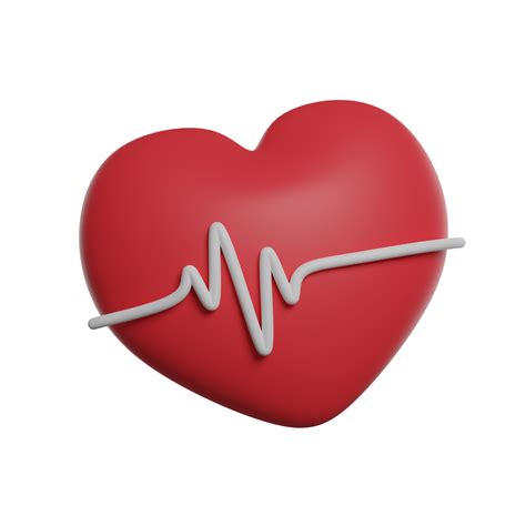 Heart Beat 3d Render Icon 28796401 Png