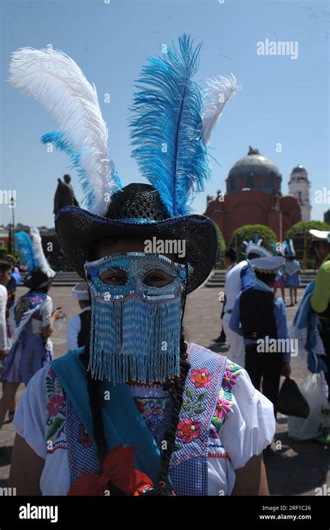 Tlaxcala México Aspectos del atuendo de los bailarines de carnaval en