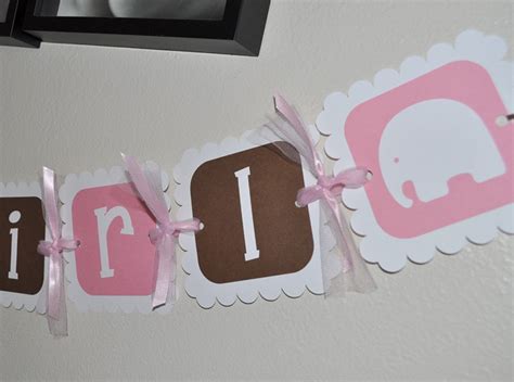 Elephant Baby Shower Banner Baby Shower Decorations - Etsy