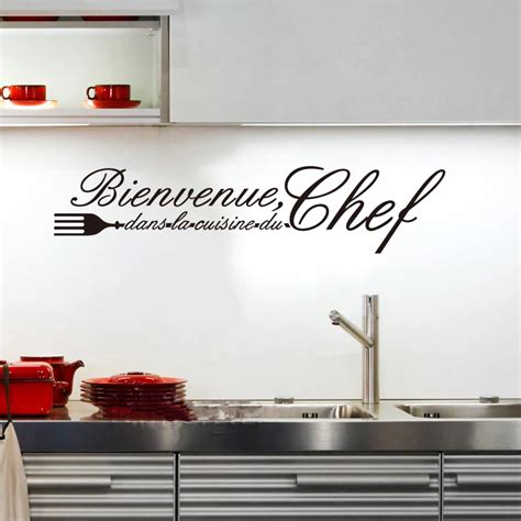 Stickers French Cuisine Du Chef Vinyl Wall Decals Mural Wall Art